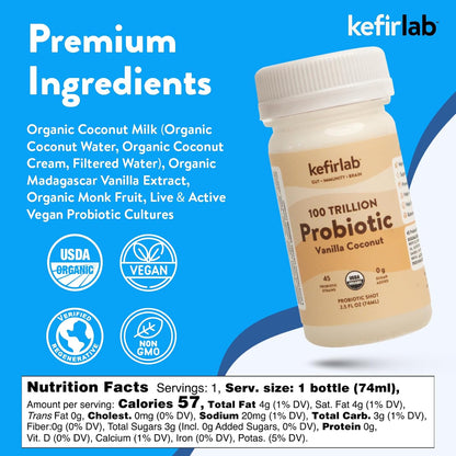 KefirLab Probiotics 100T CFU - 36 Cepas - Vegano y Orgánico - Apoya la Digestión, Sistema Inmunitario, Salud Cerebral, – Image 2