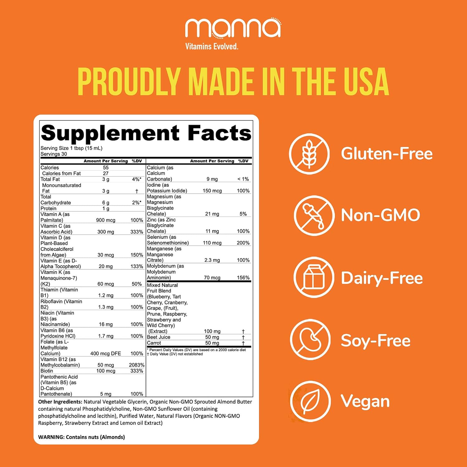 Manna Vitamins Evolved Multivitamínico Liposomal