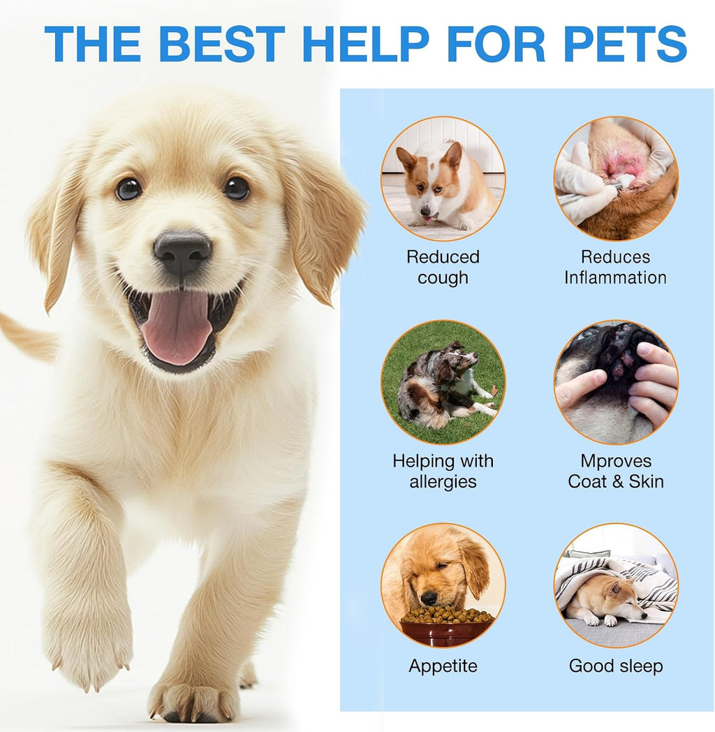 Xsvseie Gotas para la Tos de las Perreras - Suplemento Herbal Natural para Perros