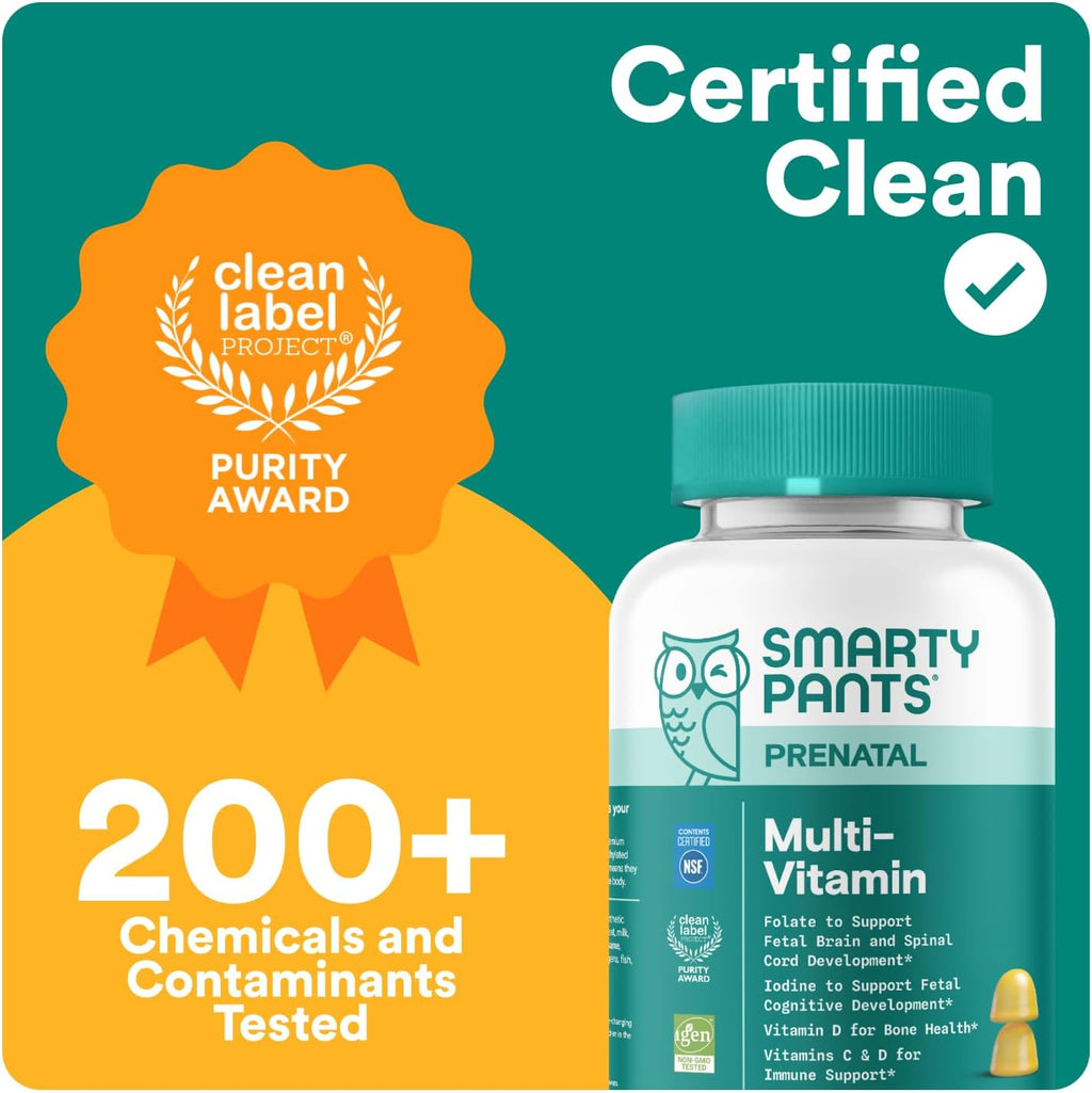 SmartyPants Prenatal Multi – Gominolas Multivitamínicas para Embarazo y Lactancia (60 unidades)