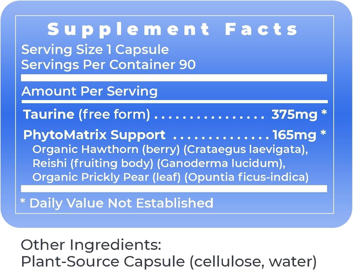Taurine Blend de Premier Research Labs - 90 Cápsulas Vegetales