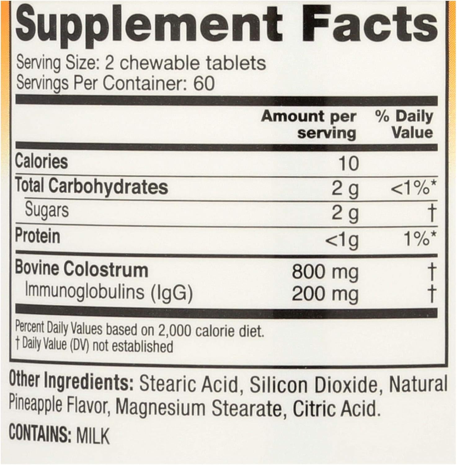 Naturade Symbiotics Colostrum Plus Masticable, Piña, 120 Comprimidos