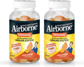 Airborne 750mg Vitamina C Gominolas para Adultos, Sabor Naranja, Sin Gluten, 63 Gominolas (Paquete de 2)