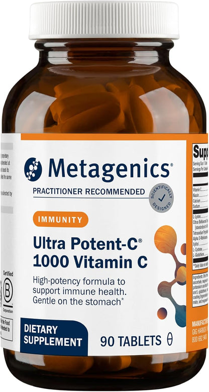 Metagenics Ultra Potent-C 1000 - Vitamina C Tamponada con Apoyo Antioxidante - Apoya la Salud Inmunológica, Formación de – Image 1