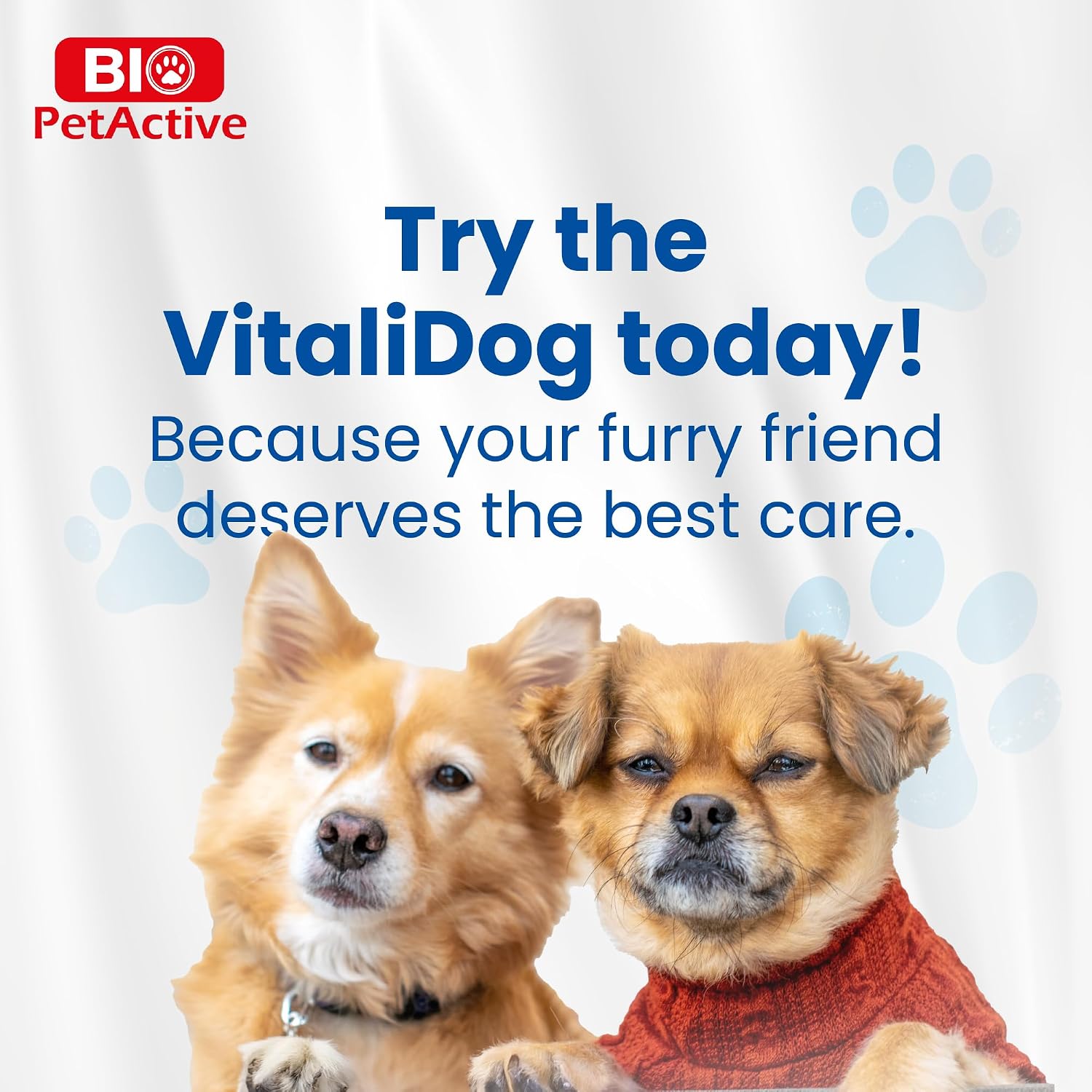 Bio PetActive VitaliDOG Chewable Multivitamin for Dogs with Biotin, Vitamins A, E, B Complex and Amino Acids - 150 Chewable Tablets