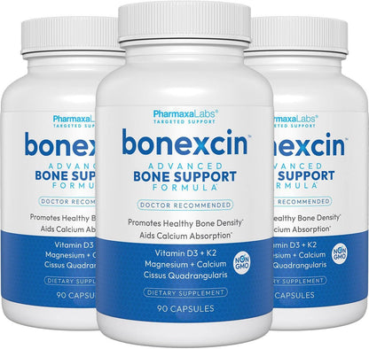 Bonexcin Fórmula Avanzada para Huesos – – El calcio y la vitamina D3 contribuyen a la absorción y utilización – Image 1