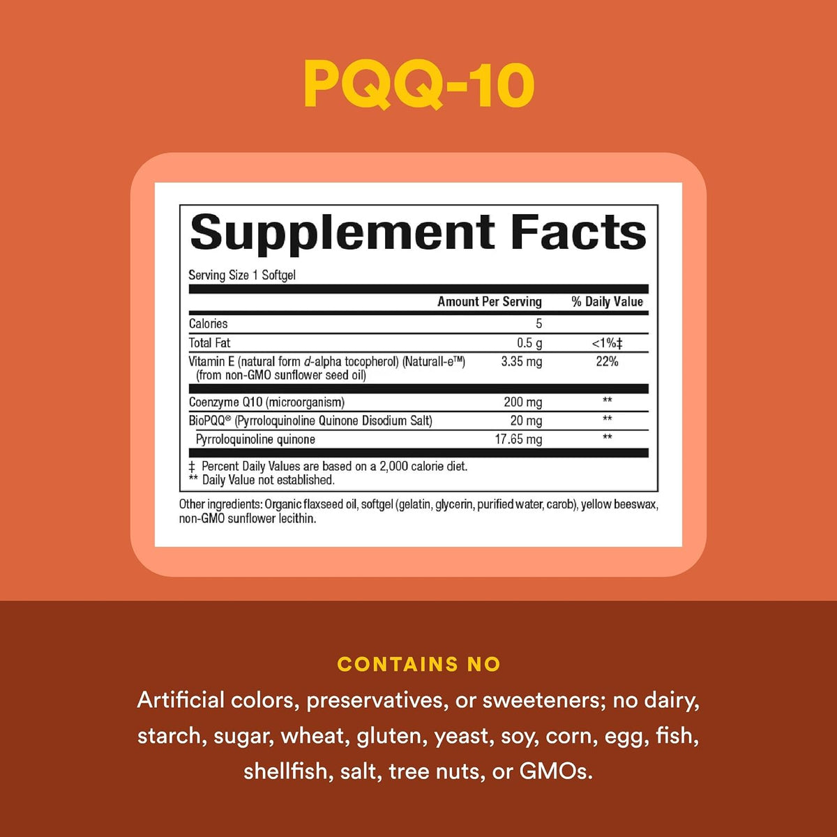 Natural Factors PQQ-10, Complemento Alimenticio para la Energía y el Envejecimiento Saludable, 60 Cápsulas Blandas – Image 4