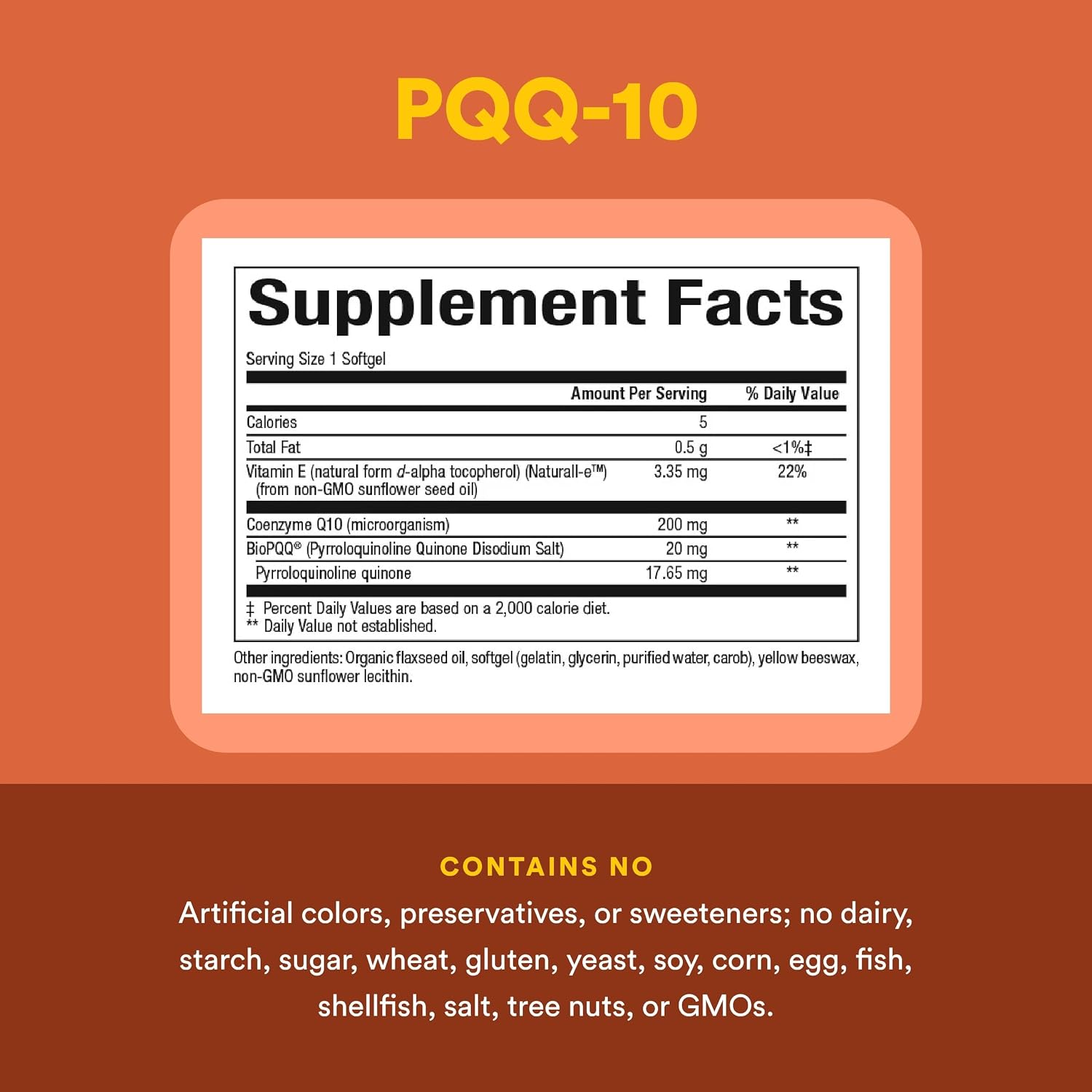 Natural Factors PQQ-10, Complemento Alimenticio para la Energía y el Envejecimiento Saludable, 60 Cápsulas Blandas