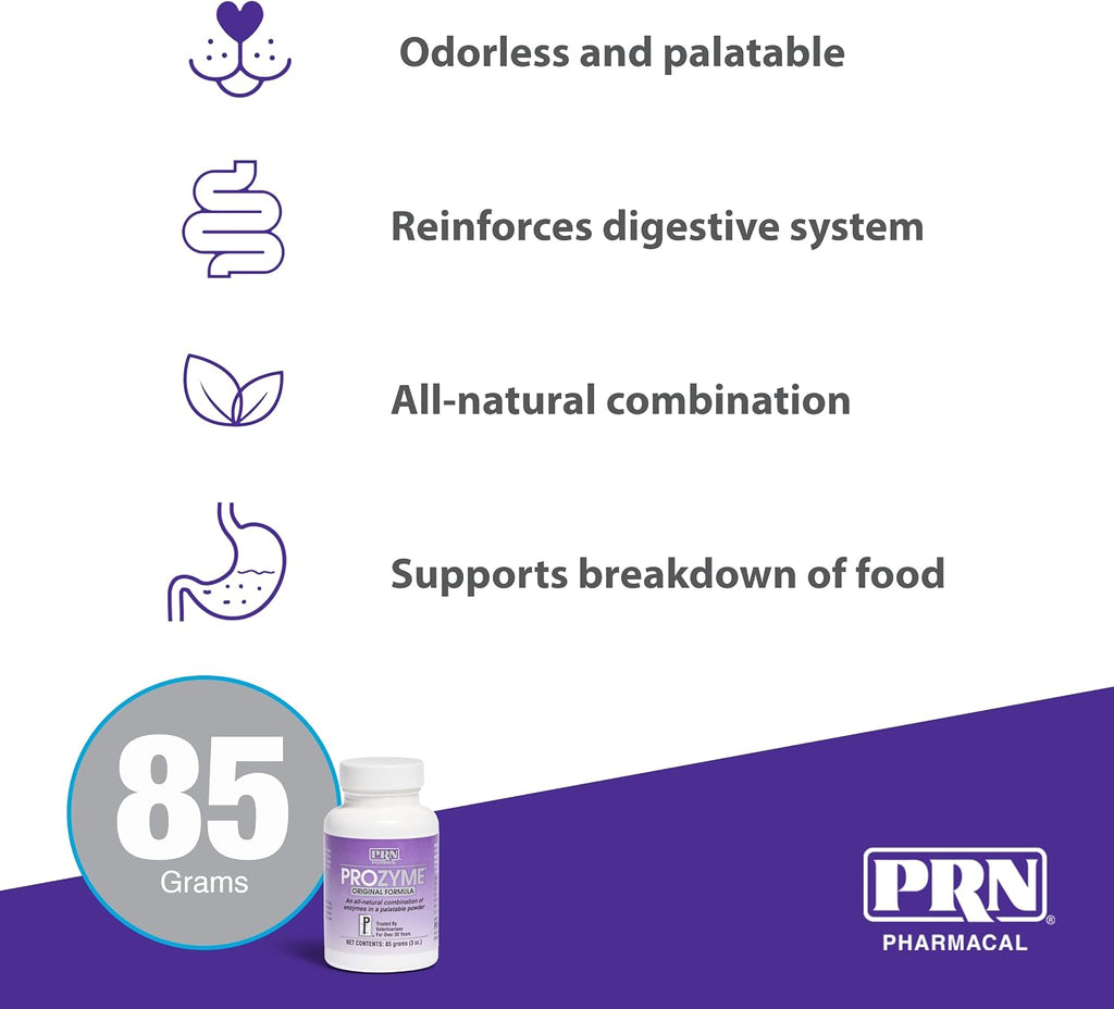 PRN Pharmacal ProZyme - Digestive Enzyme Supplement for Dogs and Cats - 85 g