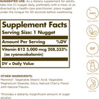 Solgar Vitamina B12 5000 mcg – 30 Nuggets Sublinguales – Vegano