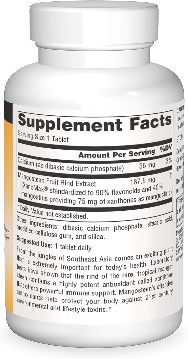 Source Naturals Mangostán 75 mg Xantonas - 120 Comprimidos