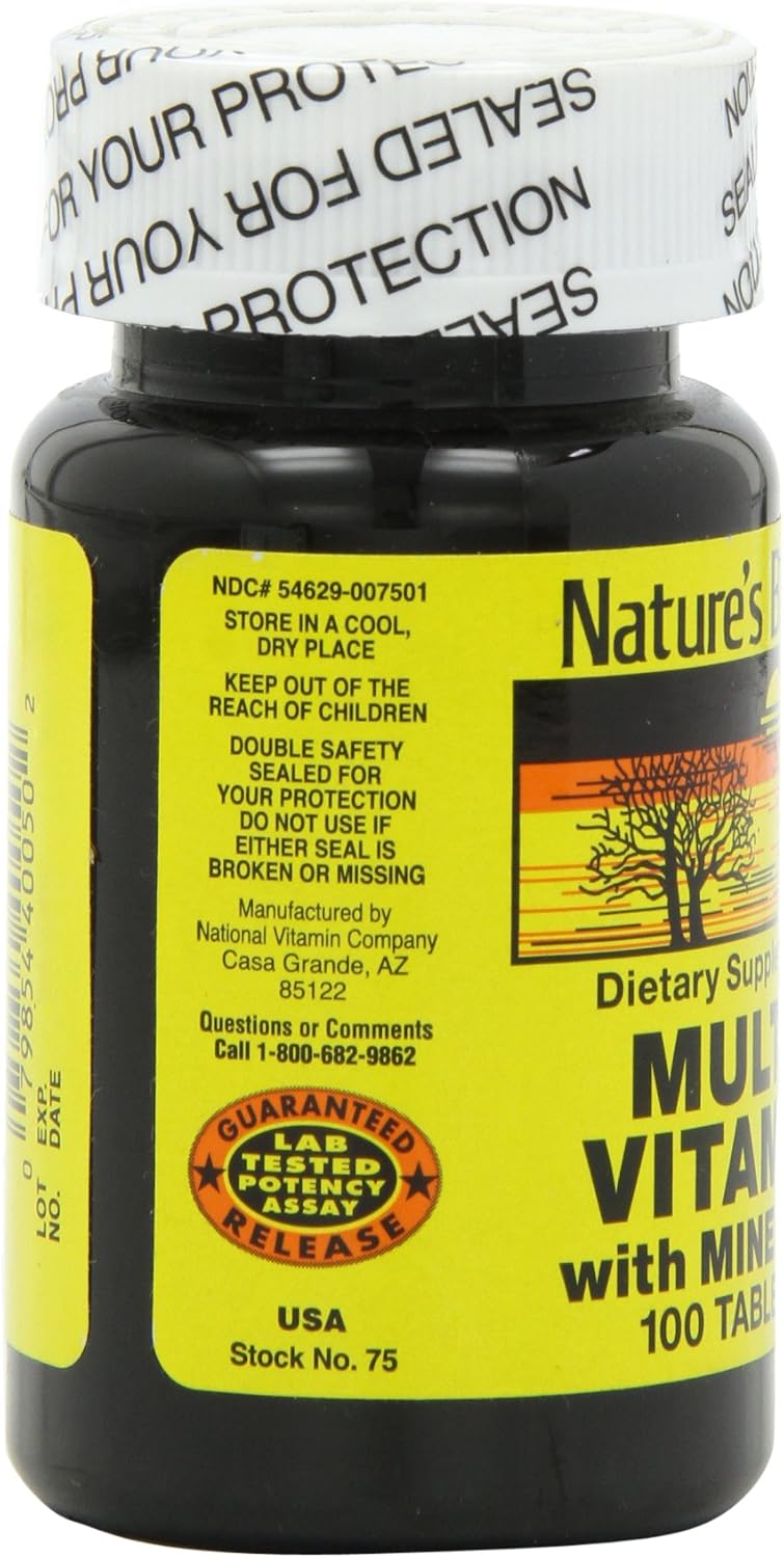 Nature's Blend Multivitamínico y Mineral - 100 Comprimidos