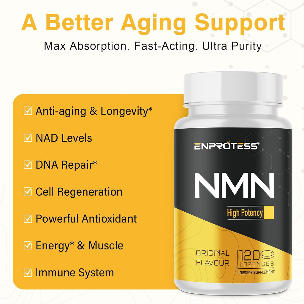 Enprotess NMN Sublingual 500mg - 120 Comprimidos (Suministro para 120 Días)