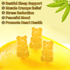 Gominolas de Magnesio Glicinato 1000mg - Sin Azúcar, con Vitamina D, B6, CoQ10, Potasio y Calcio - 90 Gominolas Sabor Frambuesa Natural