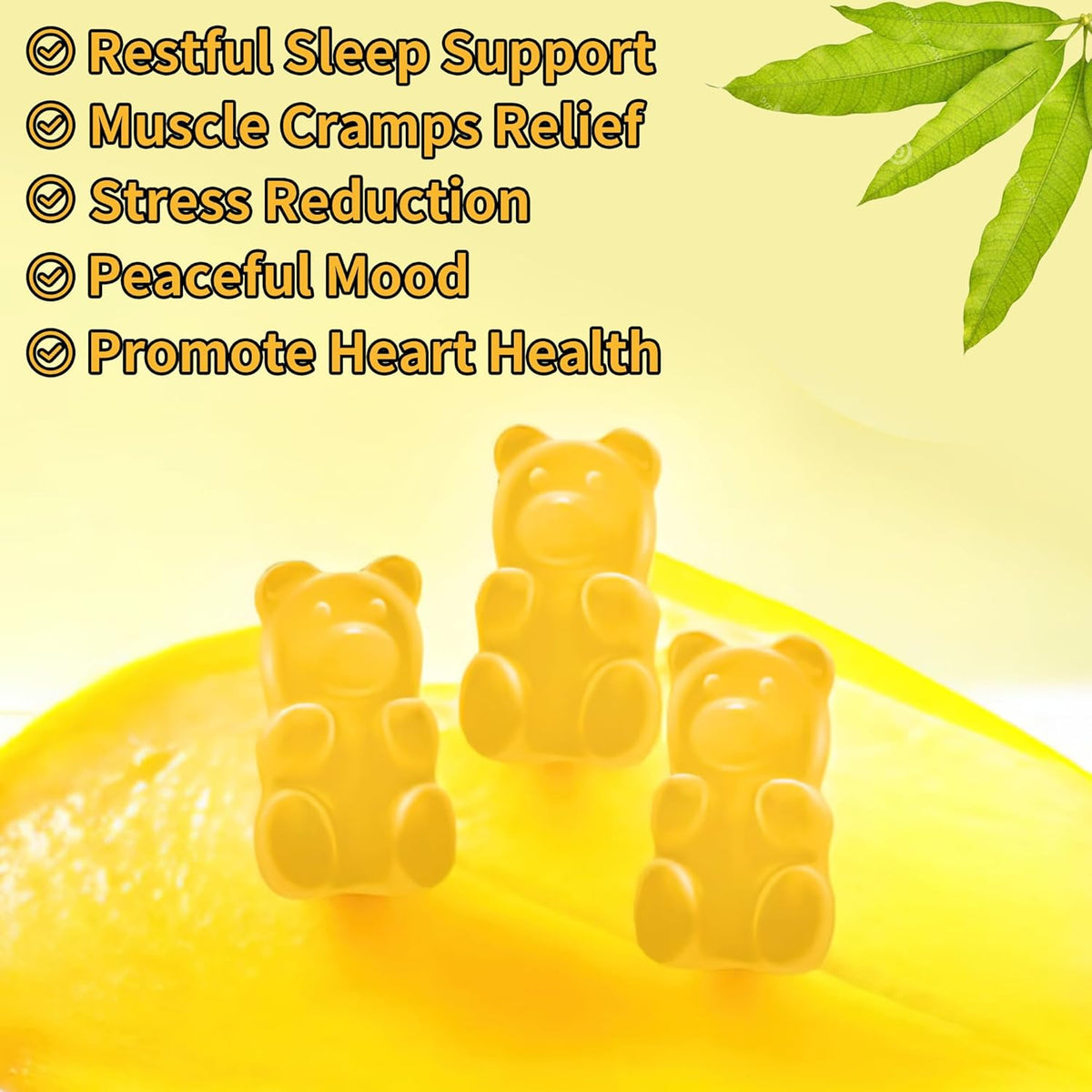 Gominolas de Magnesio Glicinato 1000mg - Sin Azúcar, con Vitamina D, B6, CoQ10, Potasio y Calcio - 90 Gominolas Sabor – Image 4