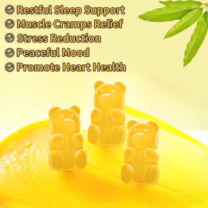 Gominolas de Magnesio Glicinato 1000mg - Sin Azúcar, con Vitamina D, B6, CoQ10, Potasio y Calcio - 90 Gominolas Sabor – Image 4