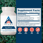 Ayush Herbs AyuPhos, Fosfatidilserina 200mg, Apoyo Cerebral y Memoria, 45 Cápsulas