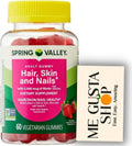 Spring Valley Biotina Gominolas Vegetarianas, Fresa, 2500 mcg, 60 unidades