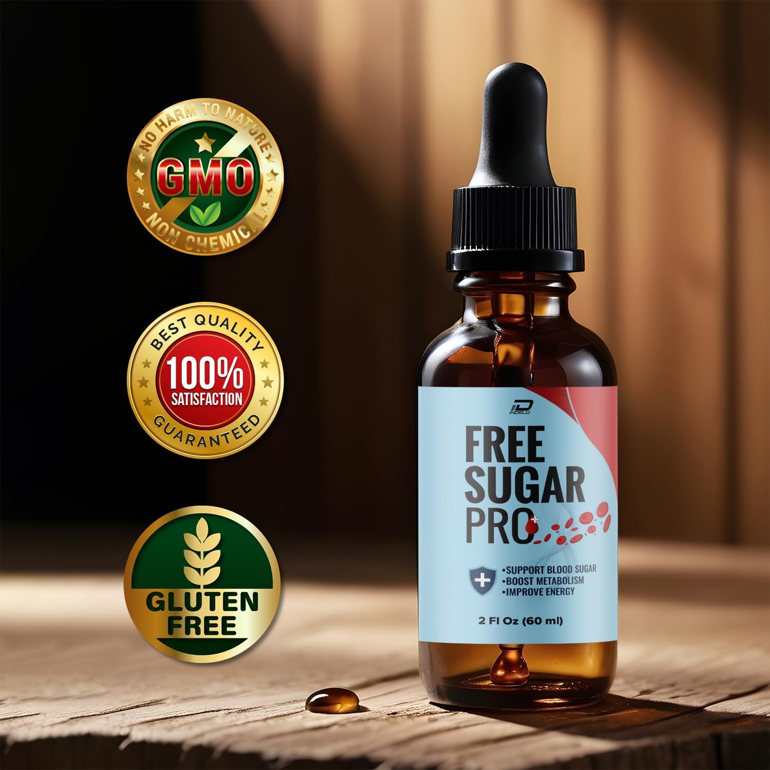 Free Sugar Pro Drops - Suplemento Líquido Natural, Fórmula Avanzada (180 ml)