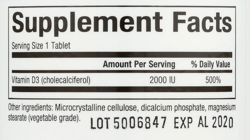 Natural Factors - Vitamina D3 2000 UI, 90 comprimidos
