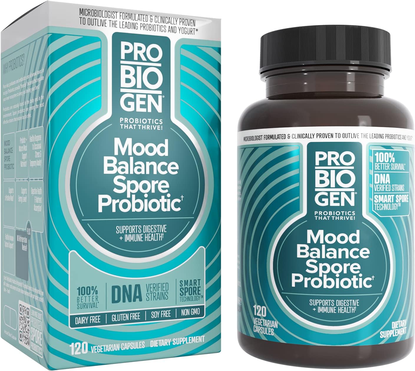 Probiogen Stress & Mood Balance Probiotic with Ashwagandha, 120 capsules