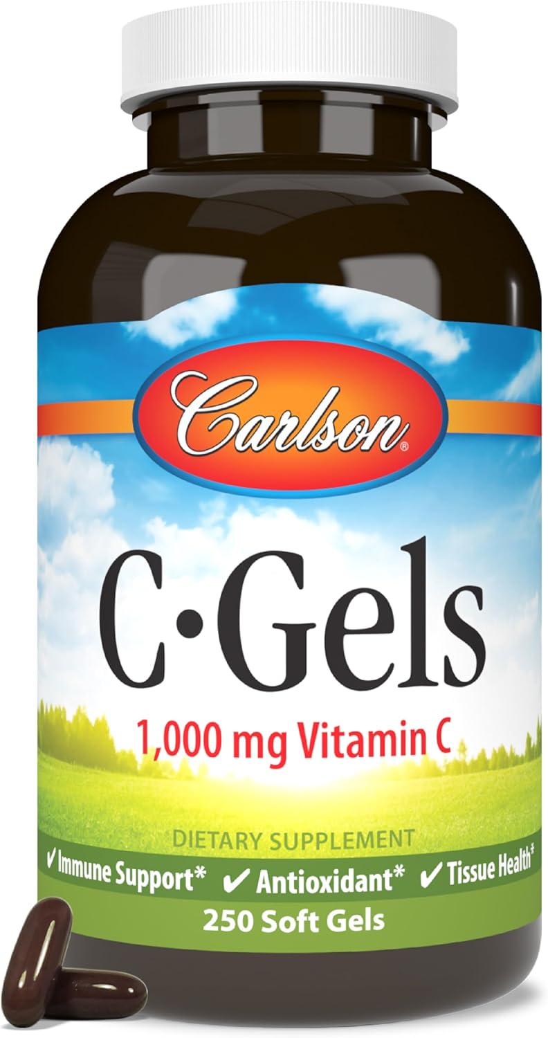 Carlson C-Gels, 1000 mg, Vitamina C en cápsulas blandas, 100 cápsulas