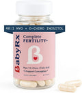 BabyRx Complete Fertility+ – Suplemento de Fertilidad con Myo-Inositol, D-Chiro Inositol, Folato, Vitamina D3 y B12 | 90 Cápsulas