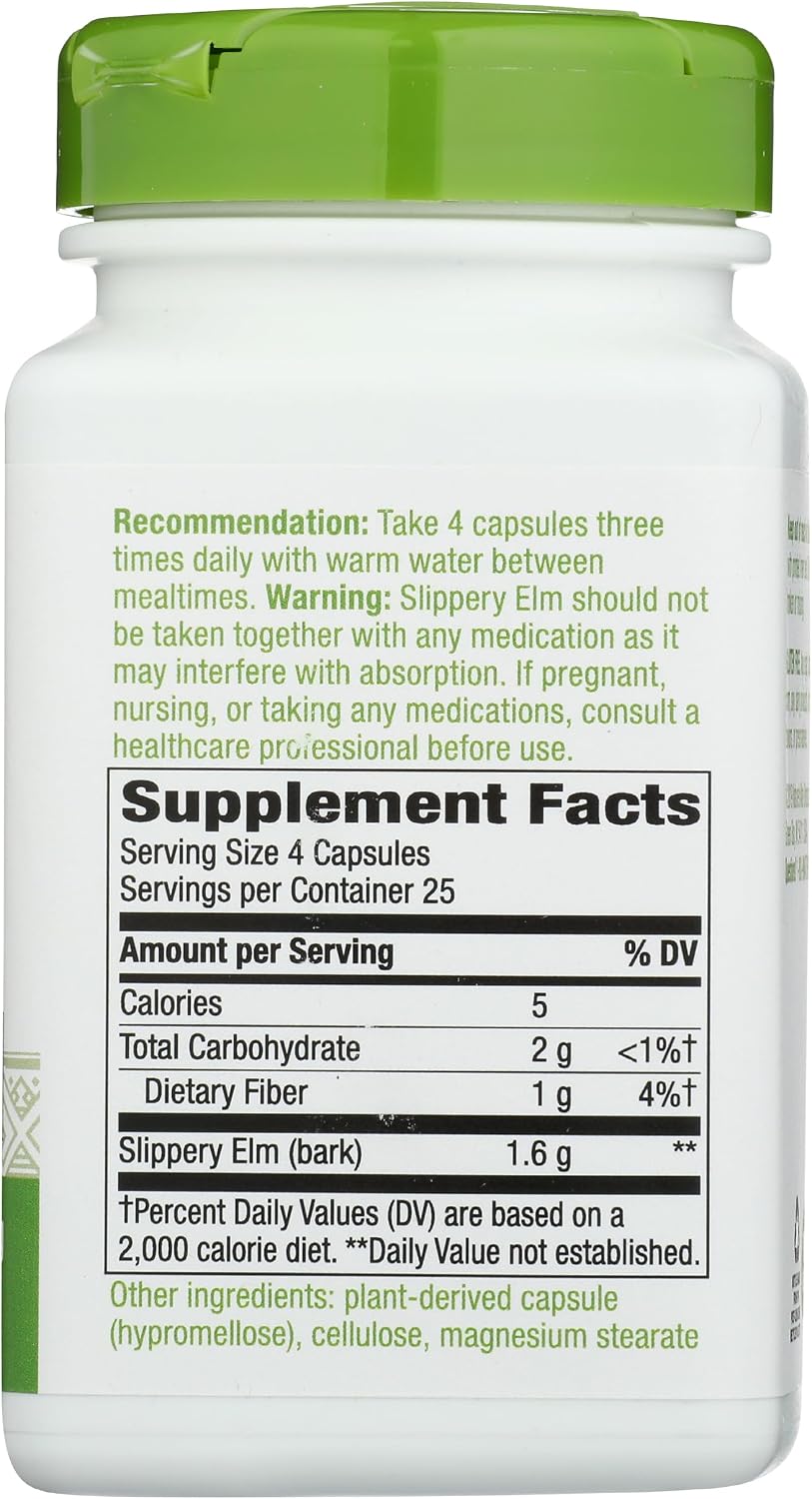 Nature's Way Slippery Elm Bark, 100 Capsules