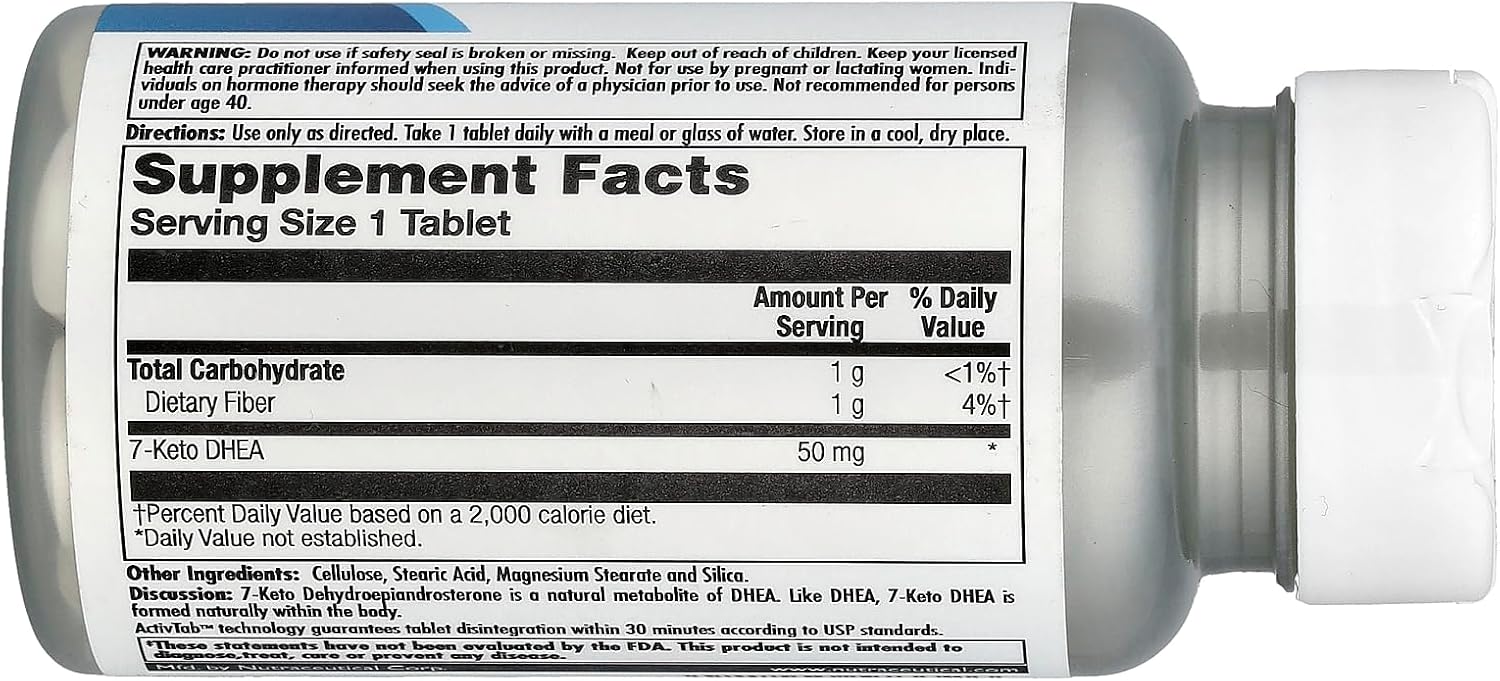 KAL 7 Keto DHEA 50 mg, 30 Tabletas