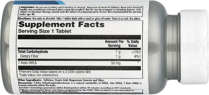 KAL 7 Keto DHEA 50 mg, 30 Comprimidos – Image 2