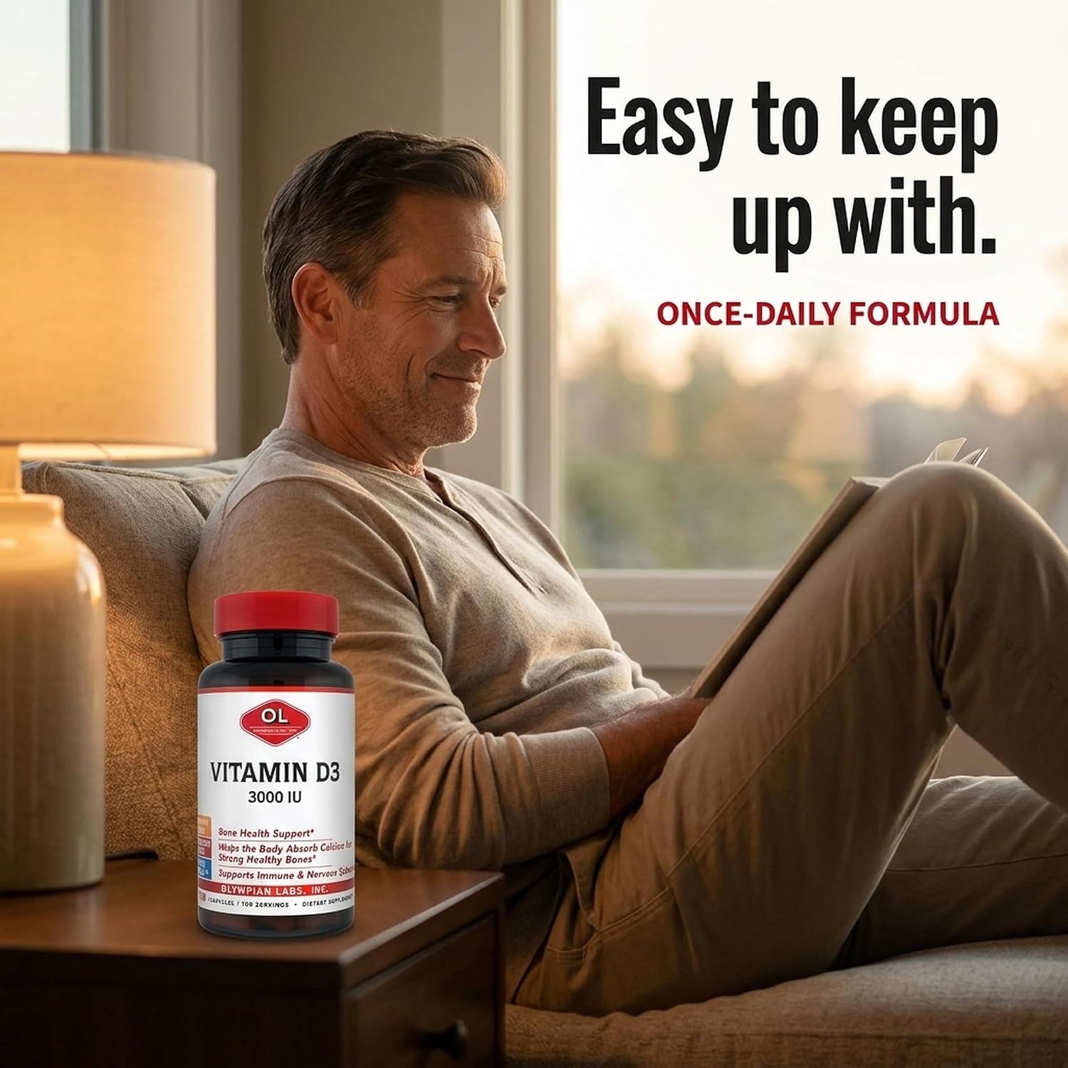 Olympian Labs Vitamina D3 3000 UI 100 Cápsulas Apoya Huesos Fuertes