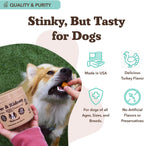 Suplemento Hepático y Renal para Perros – 90 Masticables Blandos con Cardo Mariano, Arándano Rojo, Diente de León, Cúrcuma y Astrágalo