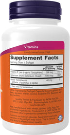 Vitamina E-400 UI con Tocoferoles Mixtos y Selenio - 100 Perlas Blandas