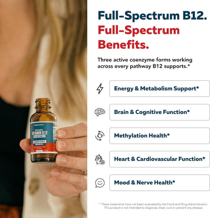 Triquetra Health BioActive Vitamin B12 5000 – El funcionamiento normal del sistema inmunitario. – Image 5