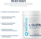 Revive MD Gut L-Glutamina en Polvo – Recuperación y Salud Digestiva – 30 Dosis (10g cada una)