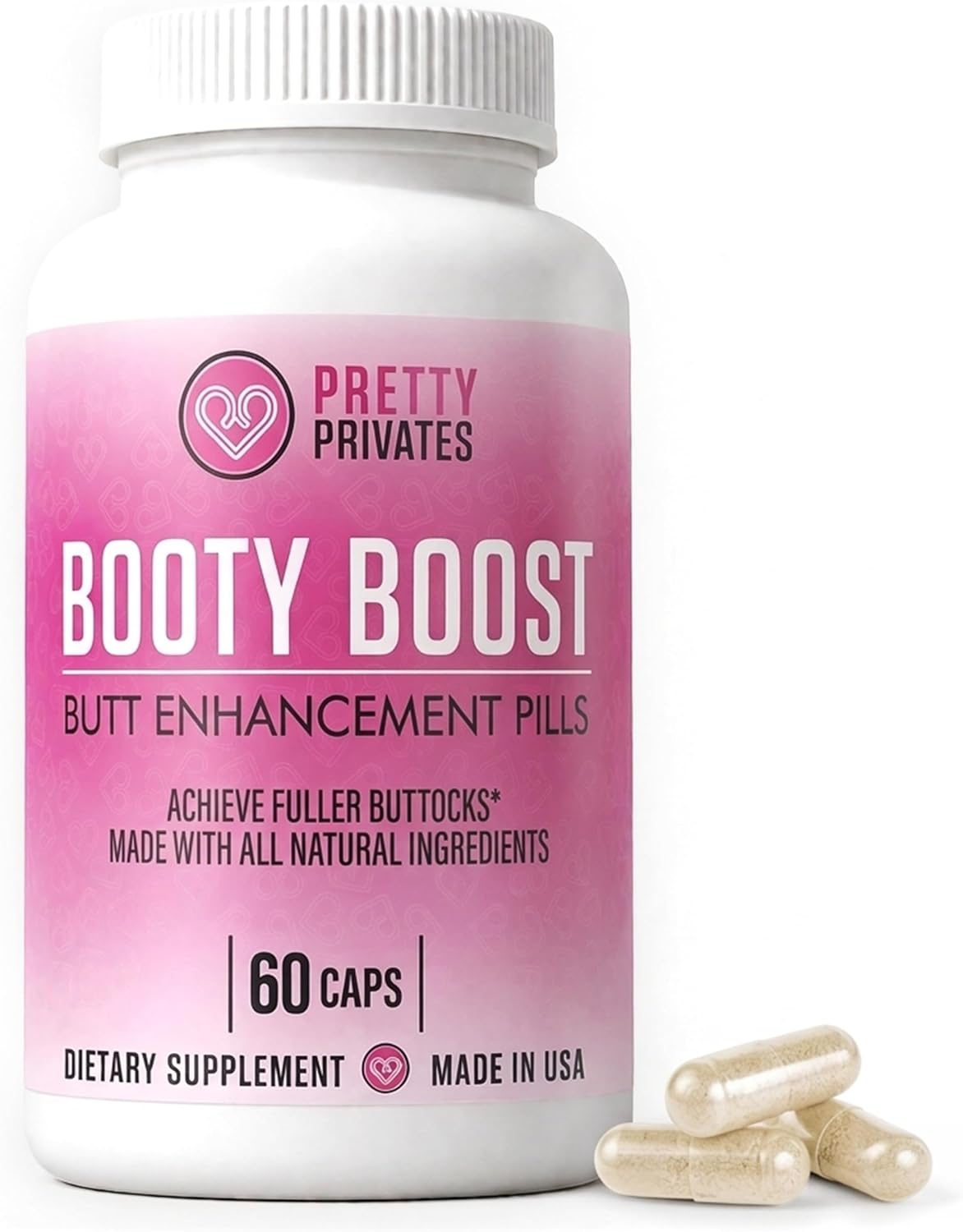 Pretty Privates Butt Enhancer - Suplemento para aumentar glúteos - 60 cápsulas