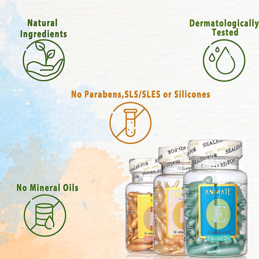 Cápsulas de Aloe Vera y Vitamina E para el Rostro - 60 Perlas de Aceite Facial