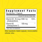 Sunshine Vitamina D3 25mcg 1000 UI con Vitamina K2
