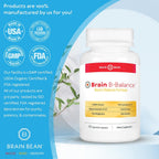 Brain B Balance: Complejo B Metilado - Fórmula Neurobalance - 60 Cápsulas Veganas