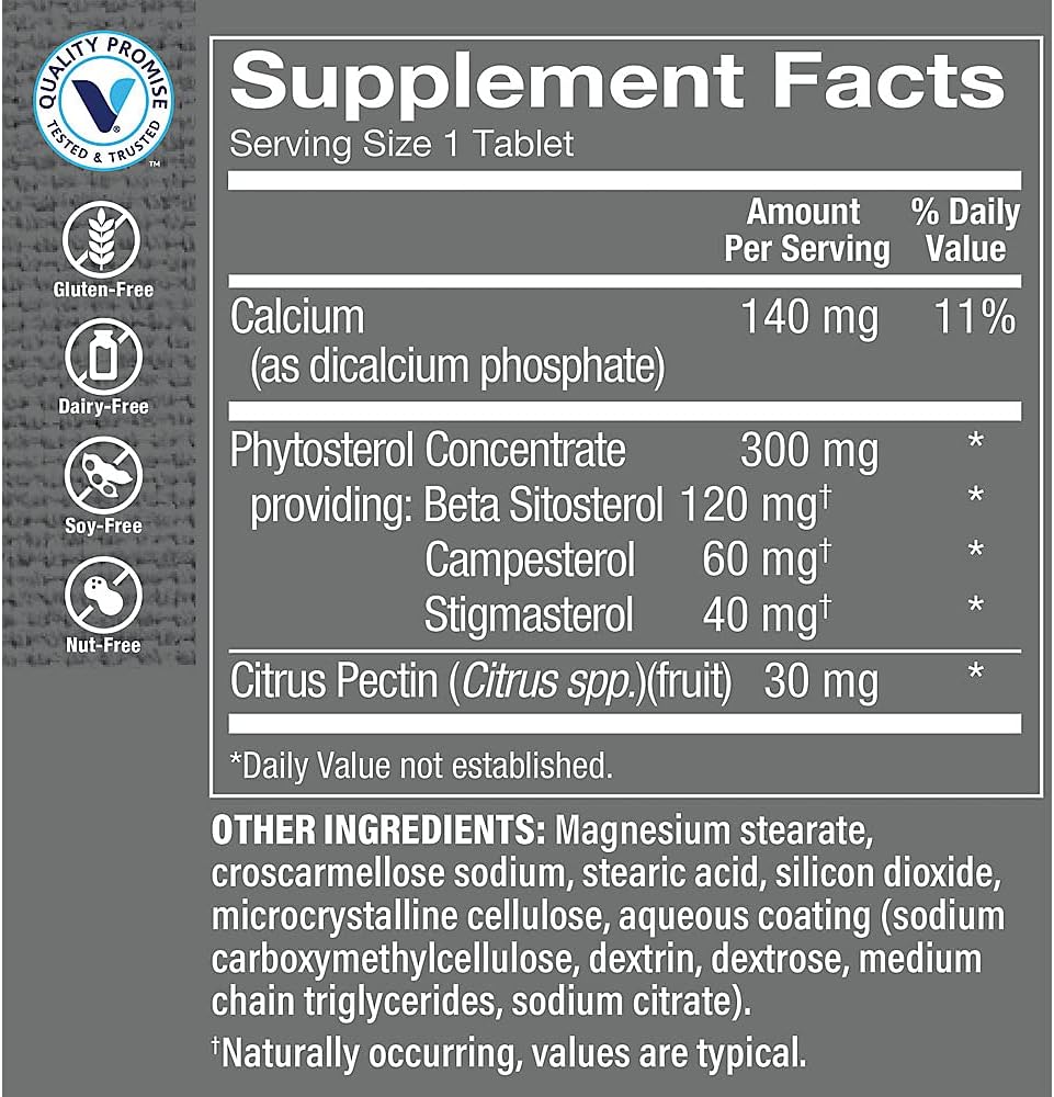 The Vitamin Shoppe Beta Sitosterol 300 mg, 120 Comprimidos