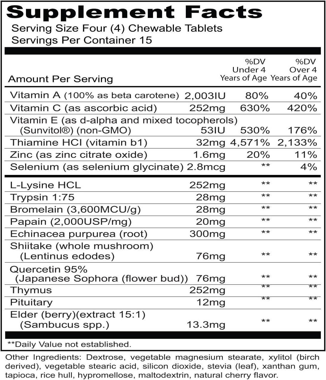 Priority One Kindermune - 60 Comprimidos Masticables Sabor Cereza Natural