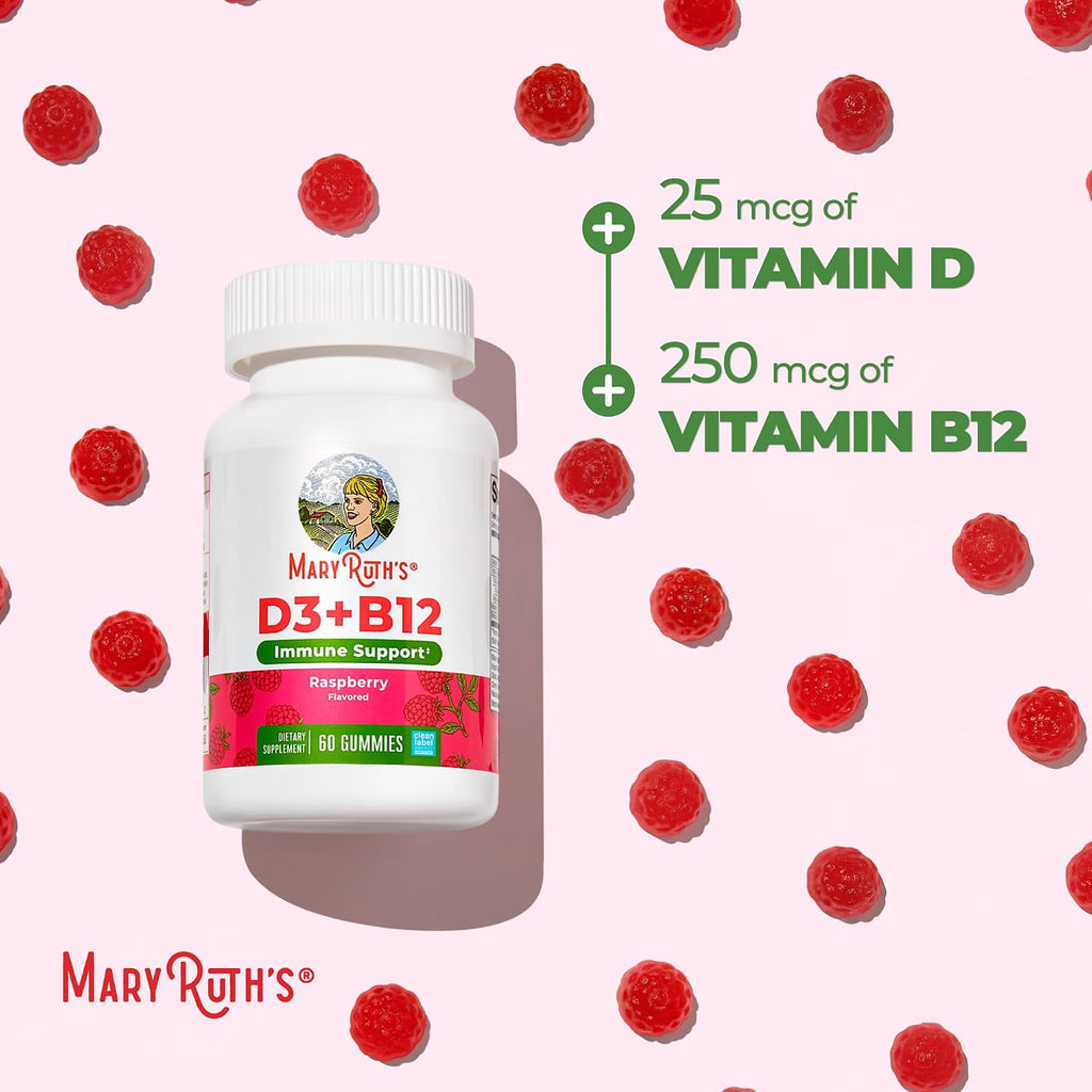 Gominolas de Vitamina D3 + B12 - Sin Azúcar - Vegano - 60 Unidades