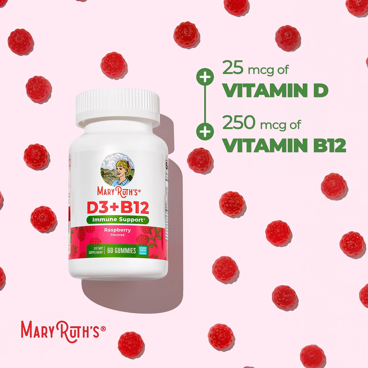 Gominolas de Vitamina D3 + B12 - Sin Azúcar - Vegano - 60 Unidades