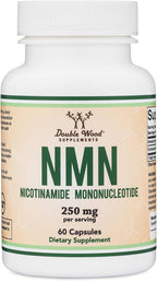 Suplemento NMN - 99% Pureza Verificada - 125mg por Cápsula de Nicotinamida Mononucleótido, 60 Cápsulas, de Double Wood Supplements
