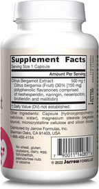 Jarrow Formulas Bergamota Cítrica 500 mg - 60 Cápsulas Vegetales