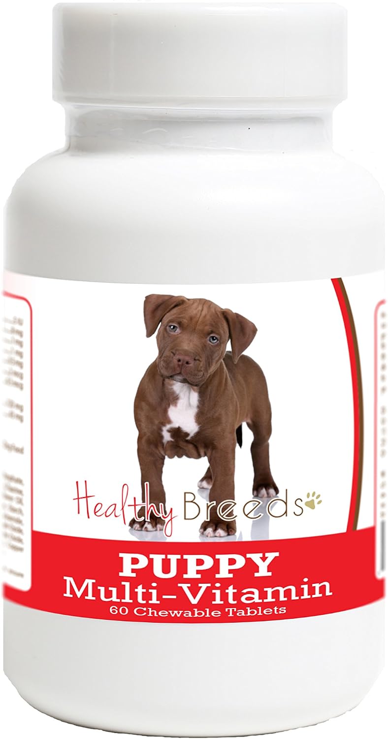 Healthy Breeds Multivitamínico para Cachorros Pit Bull, 60 Comprimidos