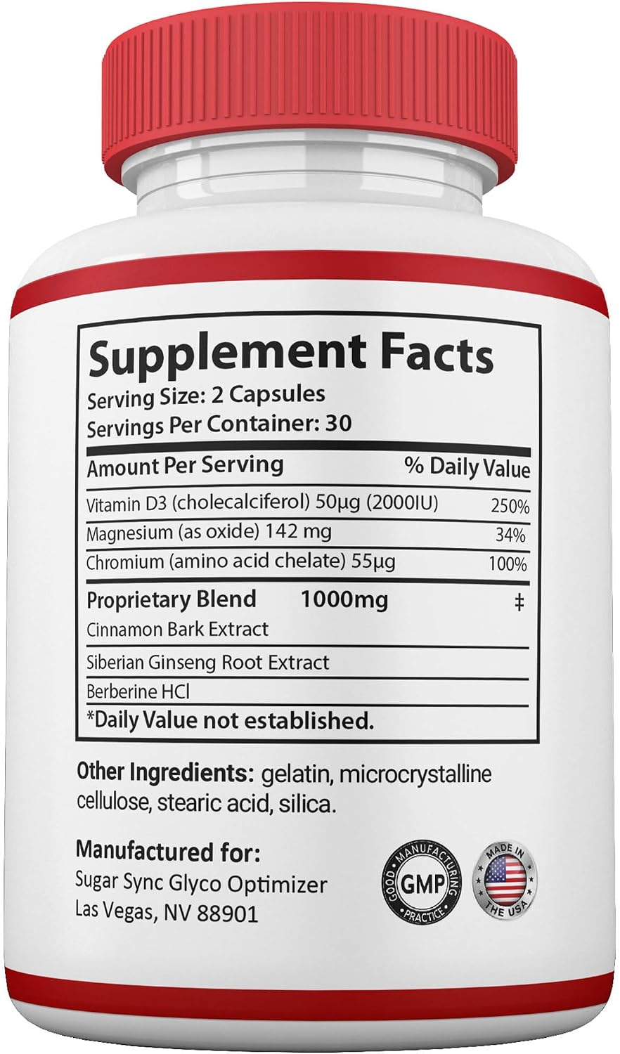 SugarSync Glyco Optimizer Cápsulas - Complemento para Hombres y Mujeres (2 Paquetes)