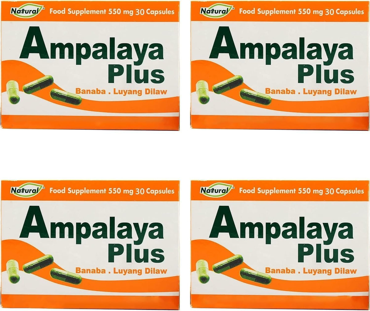Pack de 4 Ampalaya Plus Suplemento 550mg - Total 120 Cápsulas - Natural y Vegano - Cápsulas Orgánicas de Melón Amargo - – Image 1
