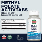 KAL Methyl Folate 400 mcg - 5-MTHF Forma Activa - 90 Comprimidos