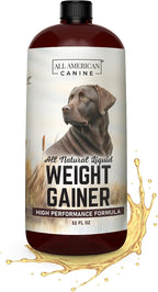 All American Canine Perro Weight Gainer Líquido – Suplemento de Altas Calorías para el Aumento de Peso, Masa y Recuperación – Estimulante del Apetito (473 ml)